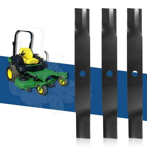 Kojem 3 Pieces 60" Cut Mower Blades High Lift for John Deere M128485 M133381 TCU15881 737 757 777 797