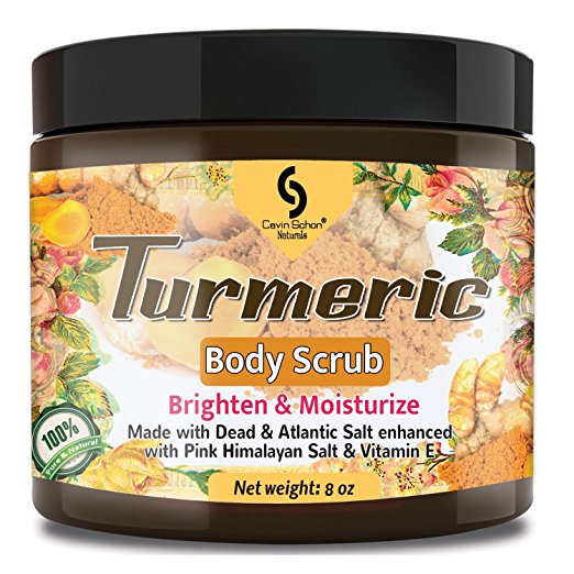8 Oz Organic TURMERIC Body Scrub, Excellent Exfoliating Body Scrub