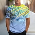 thumbnail image 3 of Rvwovn Men's Athletic T-Shirt, Short Sleeve Quick Dry Tee with Geometric Print for Gym & Running, 3 of 5