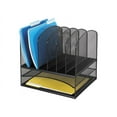 thumbnail image 4 of Safco, Onyx 2 Horizontal/6 Upright Desk Organizer, 1 Each, Black, 4 of 13