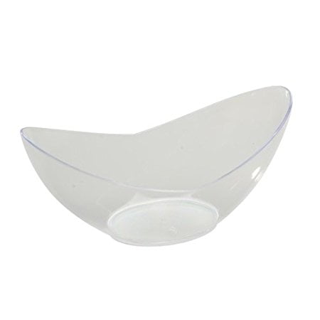 - Fineline Settings 6303-CL, 5x2.6-Inch Clear Plastic Tiny Tureens, Disposable Salad Sauce Dessert Ice-Cream Catering Bowls (12)