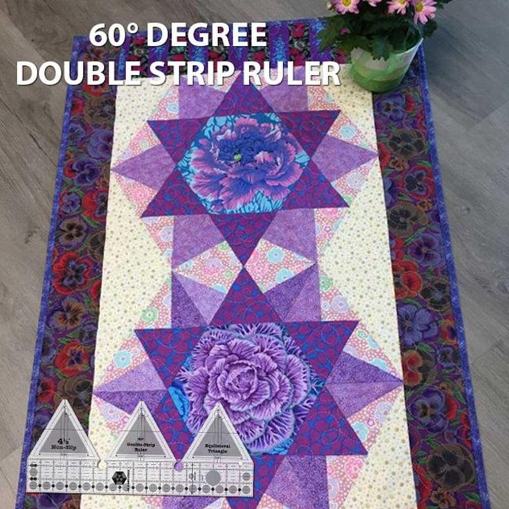 Buy 60 Degree Double Strip Ruler, Double Strip Quilting Ruler, Ruler