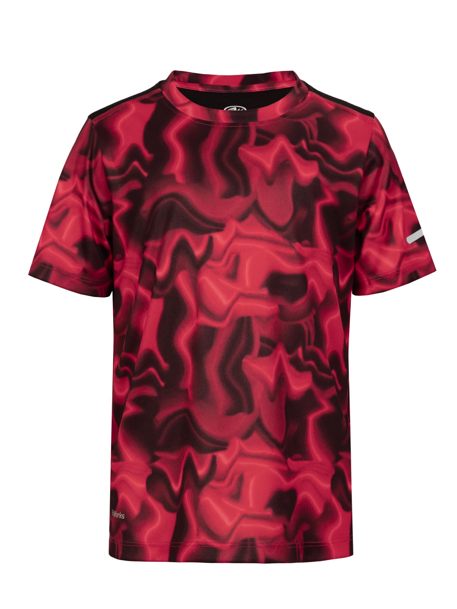 Athletic Works Boys Active Solid and Print Short Sleeve T-Shirts, 3-Pack, Sizes 4-18 & Husky