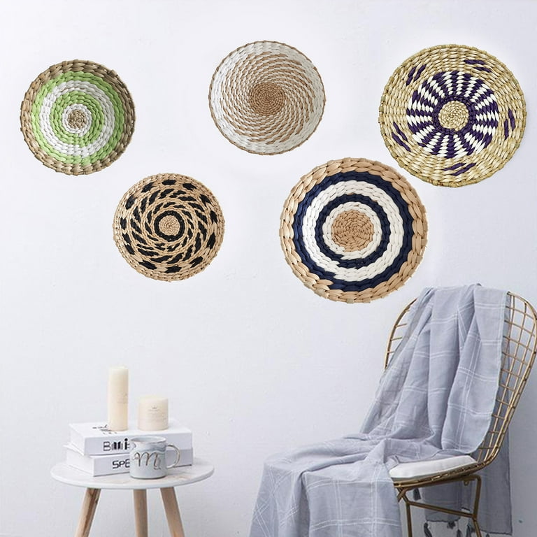 Boho wicker best sale basket wall decor