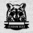 thumbnail image 4 of Craftnamesign Custom Raccoon Metal Wall Art LED Light, Personalized Woodland Animal Sign Home Decor, 4 of 5