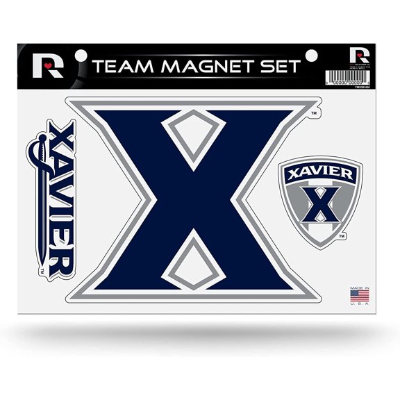 Xavier University Musketeers Multi Magnet Sheet Shape Cut 8x11 Inch