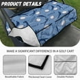 thumbnail image 6 of Renewold Golf Cart Seat Cover Protector Soft Breathable Golf Cart Accessories with Front Pockets Universal Fit for Most 2-Seat Club Car for Women Men, Golfer Blue, 6 of 7