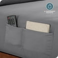 thumbnail image 6 of Bare Home Premium 1800 Collection Dual Pocket 4-Piece Bed Sheet Set, King, Gray, 6 of 8