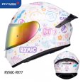 thumbnail image 3 of Casco de motocicleta RYMIC para mujer, con certificación DOT ECE, para carreras, para montar en carretera, color rosa, para DUKADI y Honda, 3 of 5