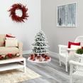 thumbnail image 3 of Nearly Natural 4ft. Flocked Livingston Fir Artificial Christmas Tree with Pine Cones and 150 Clear Warm LED Lights, 3 of 7