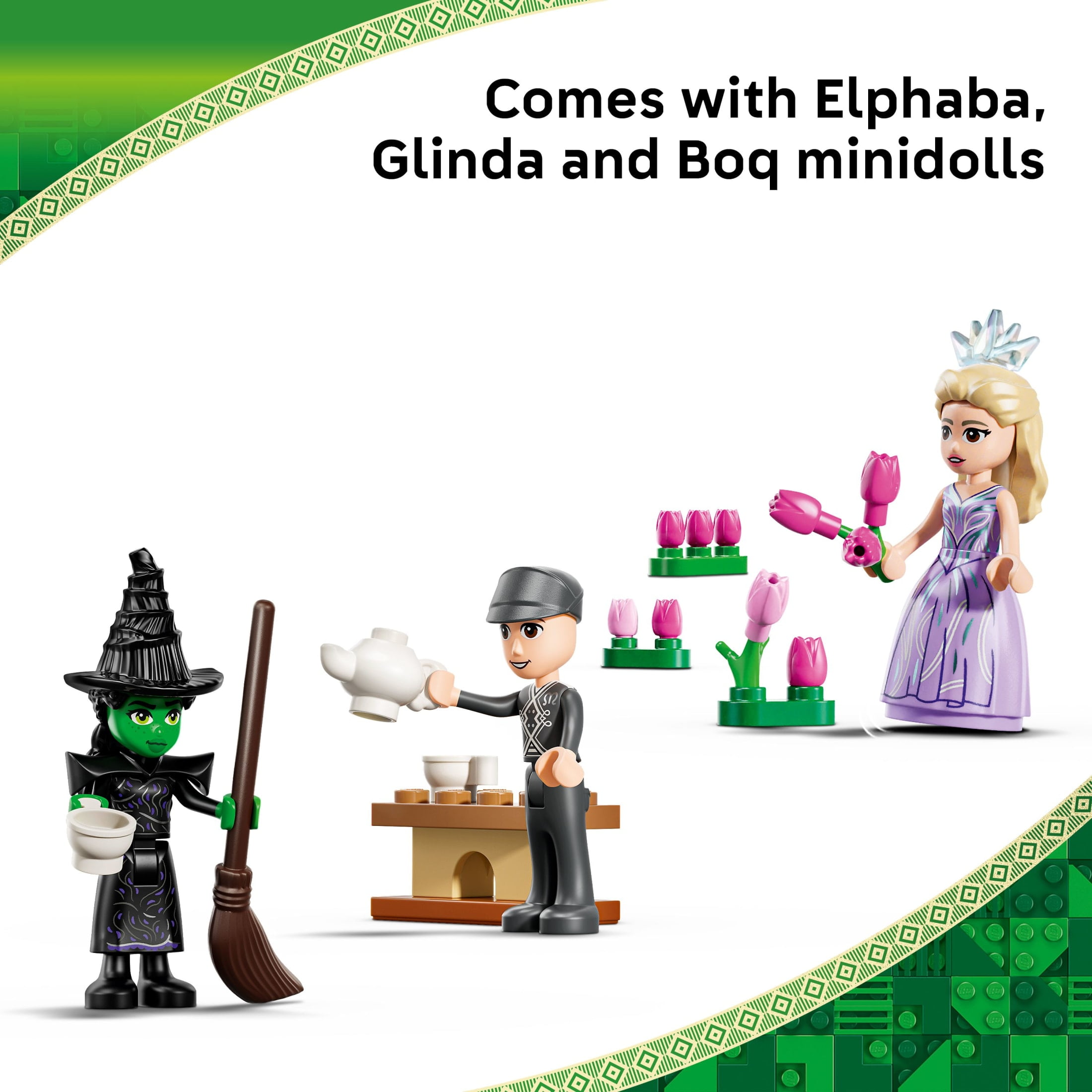 LEGO Wicked Glinda & Elphaba Visit Munchkinland Building Toy - Toy Figures & Playset for Kids, Girls & Boys, Ages 9+ - Gift for Wicked Fans - 75690