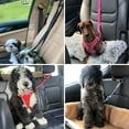 thumbnail image 4 of 2 Packs Dog Cat Safety Seat Belt Strap Car Headrest Restraint Adjustable Nylon Fabric Dog Restraints Vehicle Seatbelts Harness, 4 of 9