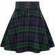 thumbnail image 1 of Minifalda gótica de lana a cuadros para mujer con cordones y cintura alta forro polar verde con licencia oficial de star wars silent one crew. XS forro polar verde con licencia oficial de star warshombre.迸靀਀耀 Xishao ropa, 1 of 2