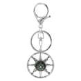 thumbnail image 1 of KAKOWELY compass key fob Miniature Compass Keychain Nautical Rudder Keyring with Portable Compass Outdoor Adventures Keyring Metal Key Holder for Sailors Boaters, 1 of 4