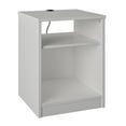 Mainstays Emery Nightstand with Power, White