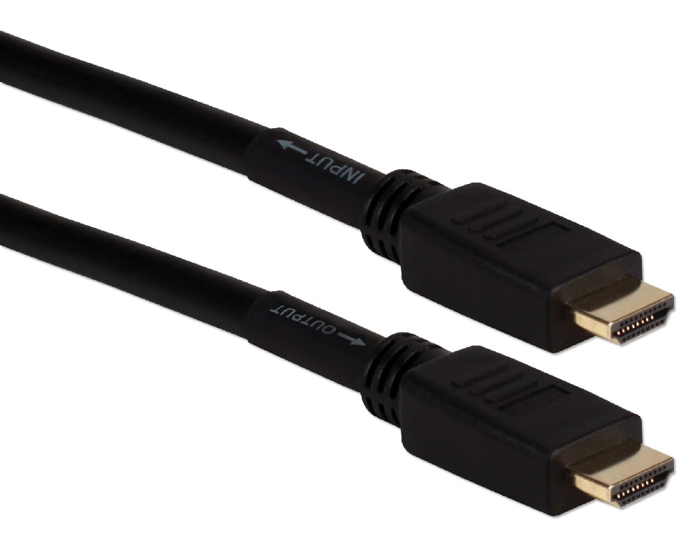 QVS 25M HDMI UltraHD 4K with Ethernet Active Cable, Black