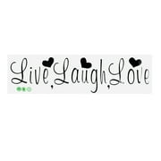 Uxcell Live Love Text Pattern Removable Peel and Stick Wall Decals Sticker 1set