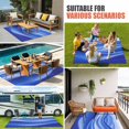 thumbnail image 4 of Blue Striped Outdoor Rug for Patio/Deck/Porch, Non-Slip Large Area Rug 5 x 7 Ft, Modern Abstract Art Wave Moire Gradient Indoor Outdoor Rugs Washable Area Rugs, Reversible Camping Rug Carpet Runner, 4 of 8