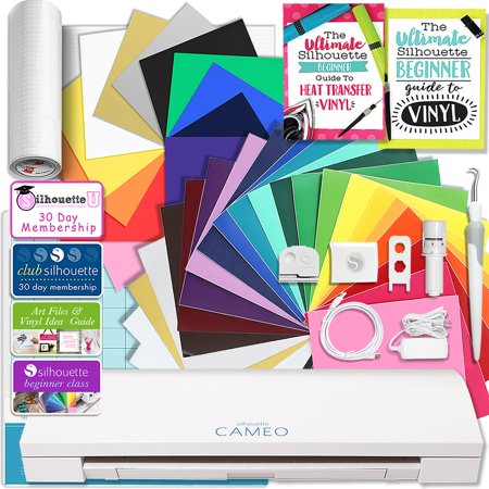 Hematite Cameo - Silhouette CAMEO 3 Bluetooth Creative Bundle with 24 Oracal 651 Sheets and 12 Siser Easyweed Heat Transfer Sheets