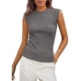 thumbnail image 1 of Remera PRETTYGARDEN Mujer Ajustada con Mangas Caperuza Gris Talle S, 1 of 9