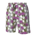 thumbnail image 4 of Logiee Rose Flowers Print Mens Swim Trunks Quick Dry Board Shorts,Breathable Hawaii Beach Shorts Swimwear Bathing Suits-3X-Large, 4 of 6