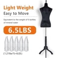 thumbnail image 6 of YRLLENSDAN 59-67 Inch Mannequin Body Dress Mannequin with Stand Height Adjustable Sewing Mannequin Female Mannequin Full Body Dress Forms Dress Form Mannequin for Sewing Mannequin Torso Female, Black, 6 of 7