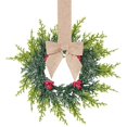 thumbnail image 2 of Mini Wreaths for Cabinets,Fake French Style Small Christmas Wreaths,Decorative Small Circular Christmas Berry Wreath Ring with Bow,Mini Hanging Christmas Wreath Ornament,Perfect for Festive,Porch, 2 of 4