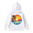 thumbnail image 5 of WOYY Tween Girls Preppy Palm Hoodie Loose Soft Hooded Sweatshirt Casual Pullover, 5 of 5