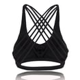 thumbnail image 7 of FANNYC Sports Bra For Women's Padded Longline Strappy Sports Bra Sexy Crisscross Back Medium Support Yoga Bra Crop Top Gym Workout Fitness Running Bras With Removable Cups, 7 of 7