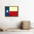 thumbnail image 2 of Framed Texas Flag 9"x12" Metal Sign, Wall Decor for Home and Office, Hand-Crafted from reclaimed materials, 2 of 3