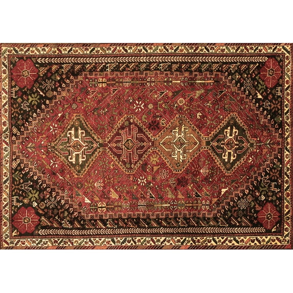 Ahgly Company Indoor Rectangle Persian Brown Traditional Area Rugs, 4' x 6'