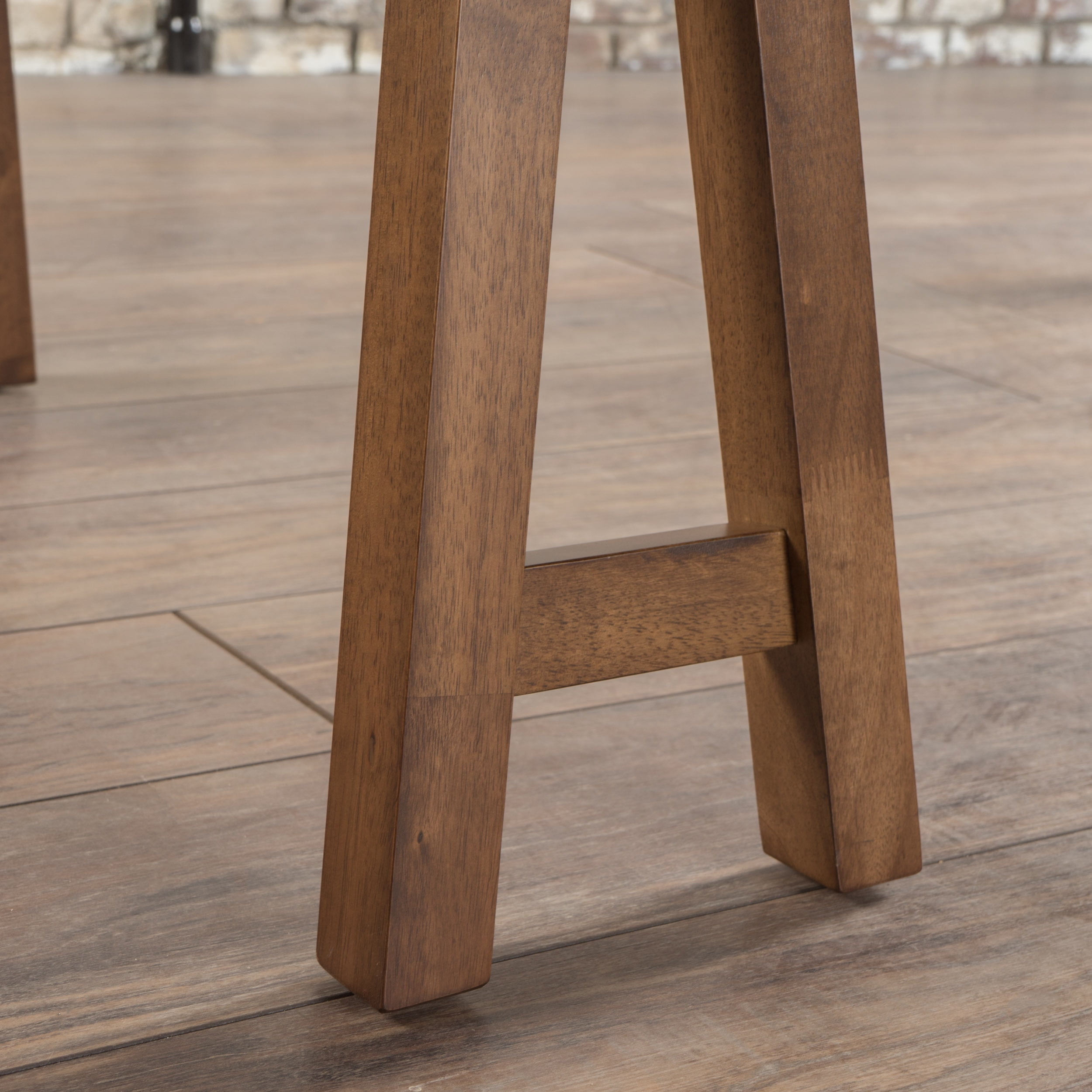 Noble House Montecito Modern Farmhouse Wood Dining Table, Natural Walnut