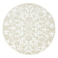 thumbnail image 2 of Unique Loom Rushmore Collection Area Rug - Taft (5' Round White Brown/Beige), 2 of 6