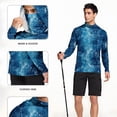 thumbnail image 5 of Dagegui Camo Sun Shirt for Men Quick Dry Breathable UV Protection Hoodie UPF 50+ Long Sleeve Outdoor Walking Hiking Tops Blue M, 5 of 7