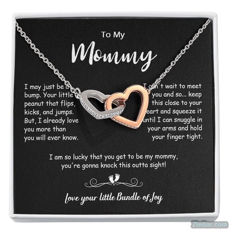 To My Mom From Son Birthday Mother'S Day Jewelry Necklace, A Meaningful Necklace Perfect For Anniversaries, Birthdays, Valentine V7041, Multi Interlocking Heart Necklace