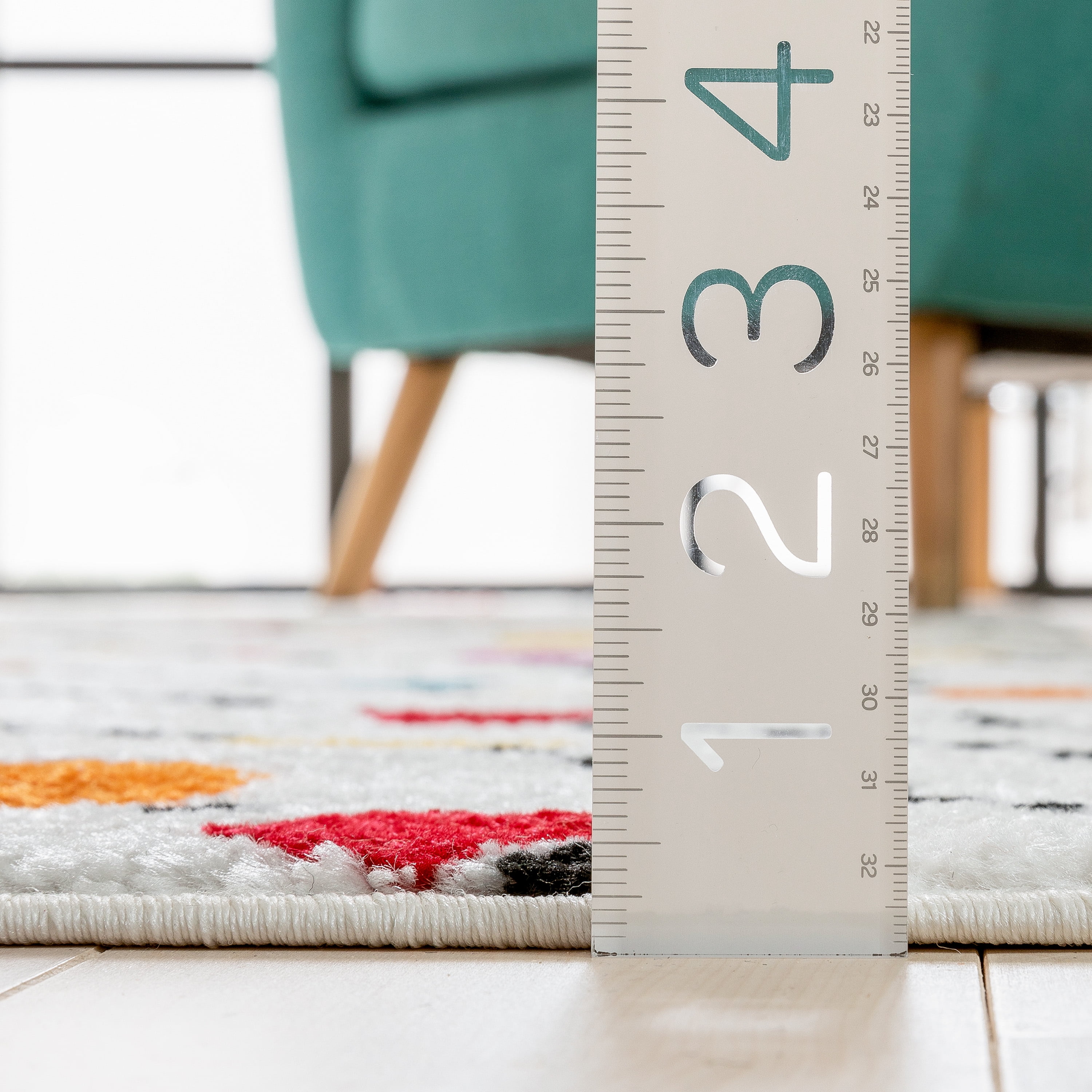 Well Woven StarBright Dandy Dots And Stripes Modern Geometric Kids Rug White 3'3" x 5' Area Rug