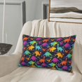 thumbnail image 5 of Goofa Colorful Dinosaur Pattern Pillow Case – Plush & Soft Cushion Cover, Hypoallergenic Throw Pillow Case for Comfortable Sleep with Envelope Closure-14"x20", 5 of 6