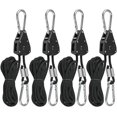 thumbnail image 1 of Gancho de trinquete ZHAOCHENG 2 pares 150 lb con cuerda de nailon ajustable, 1 of 5