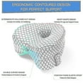 thumbnail image 3 of Heart Shaped Orthopedic Sleeping Pillow For Legs Wedge Cushion With Knee Support Sciatica Pads Body, 3 of 4