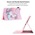 thumbnail image 5 of Smart Case for iPad 6th/5th Generation 2018 2017, iPad Air 2 Case 2014, iPad Air 1st Case 2013 - Protective Leather Wallet Fold Stand Slim Flip Cute Apple iPad 9.7 Inch Cover Case, Smile Pink Unicorn, 5 of 6