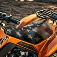 thumbnail image 4 of Binienty Universal ATV Seat Cover Camo American Flag ATV Seat Cover for Polaris Sportsman 570 450 850 Rancher Foreman Scrambler Waterproof Motorcycle Cushion Covers Four Wheeler Accessories, 4 of 8