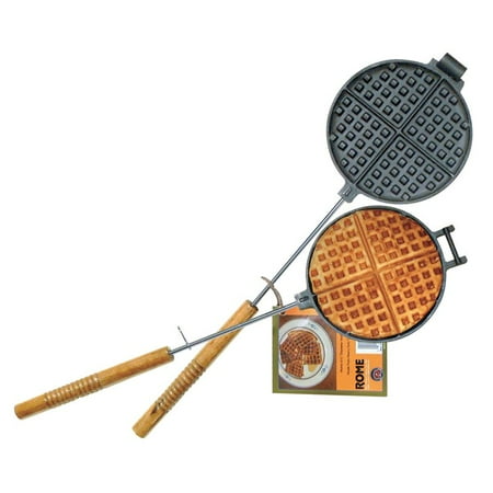 Rome 1028 Chuck Wagon Waffle Iron, Cast Iron, 6-3/4" Cooking Head