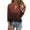 Hot Pink, variant on Summer Tops,Womens Floral Tops for $5 Tops,Women's 3/4 Sleeve Solid Color Button Shirt Loose Shirt V-neck Top Orange S