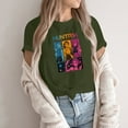 thumbnail image 3 of Pop cazadora para niña Round-Neck Printed Anime Trio Poster T Shirt （Army Green）, 3 of 3