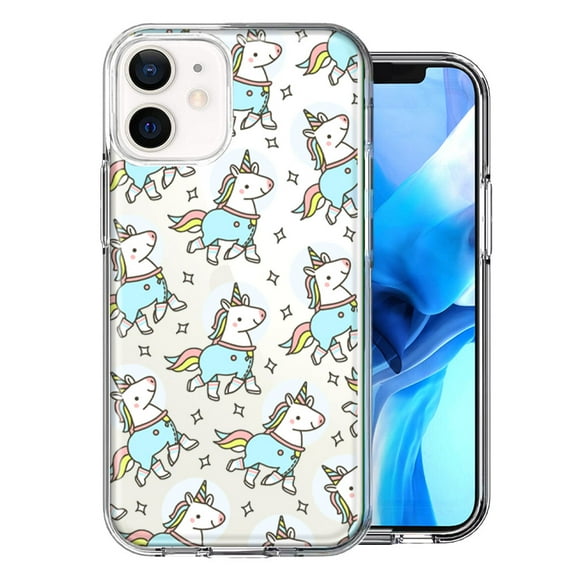 MUNDAZE For Apple iPhone 11 Space Unicorns Design Double Layer Phone Case Cover