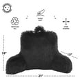 Mainstays Long Faux Fur Backrest Pillow, Black