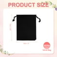 thumbnail image 2 of Uxcell Velvet Jewelry Bags with Drawstrings for Jewelry Candy Christmas Party Black 2 x 3 Inch, 2 of 7