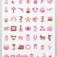 thumbnail image 4 of 35pcs-50pcs Western Stationery Stickers Cowboy Kids Stickers Pink Children Stickers for Laptops Suitcases Notebooks, 4 of 9