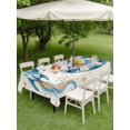 thumbnail image 4 of Outdoor Tablecloth with Umbrella Hole for Patio/Picnic/Party/Camping, Beige Space Rocket Waterproof Table Cloth Rectangle Table Cover Washable, Modena Abstract Universe Planet (52"x 70"), 4 of 8