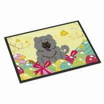 Carolines Treasures BB6139JMAT 24 x 36 in. Easter Eggs Chow Chow Blue Indoor or Outdoor Mat